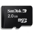 La carte m&eacute;moire Sandisk  sdhc 2GO .