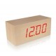 Alarm Clock LED Digital en bois (FAT)